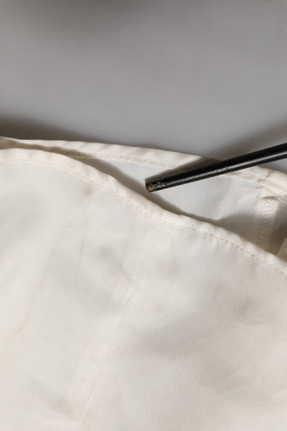 Ivory White Sleeveless Maxi Cupro Viscose Dress