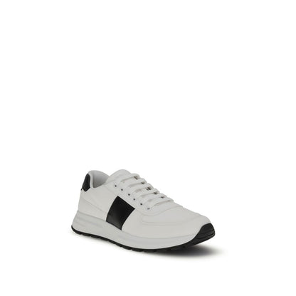 White Calf Leather Bos Taurus Low Top Sneakers