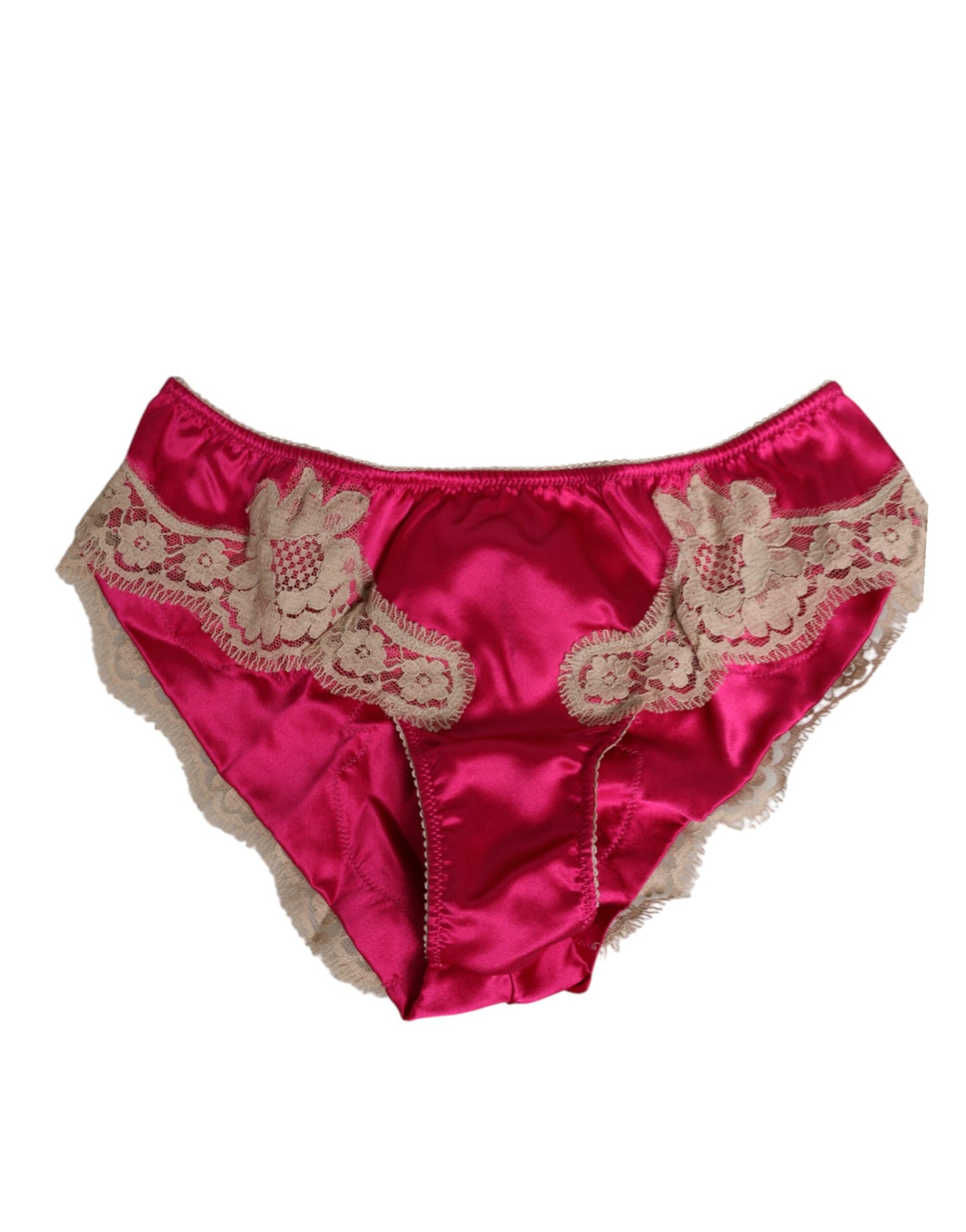 Pink Silk Satin Lace Trim New Slip Underwear