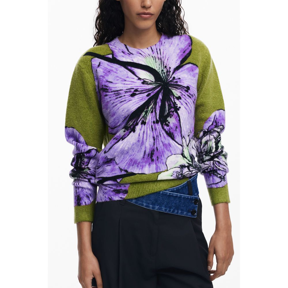 Purple Elastane Sweater