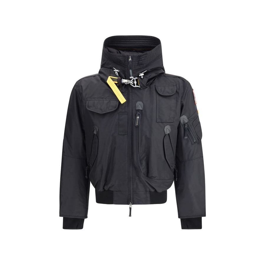 Black Nylon Bomber