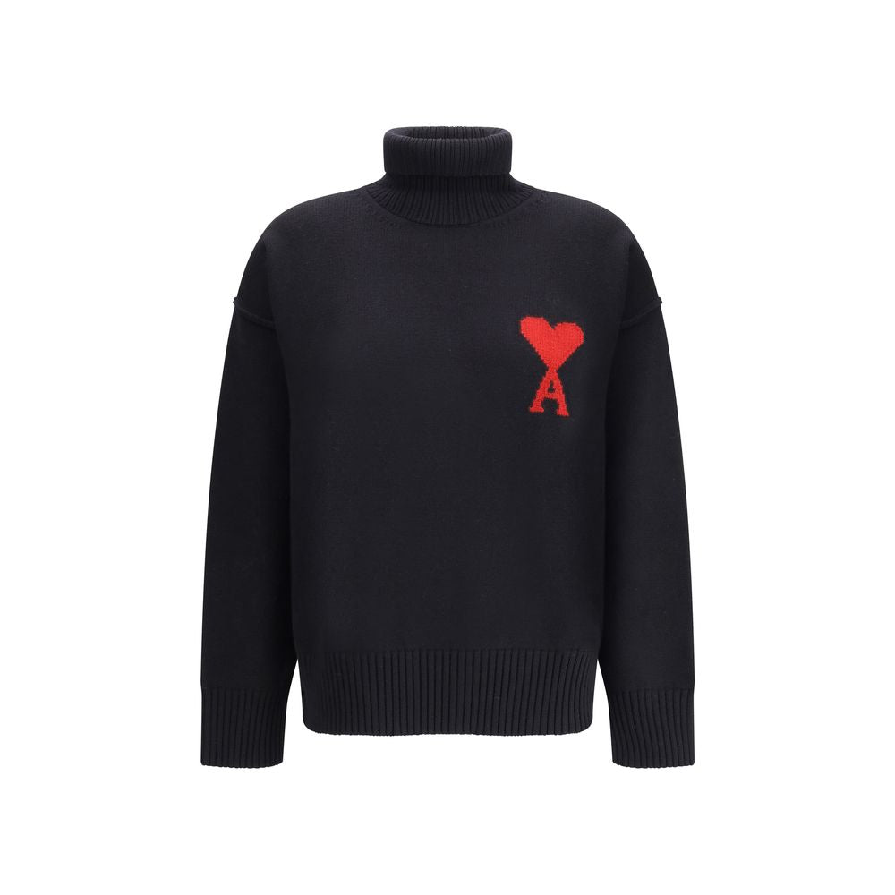 Black Fleece Wool Turtleneck