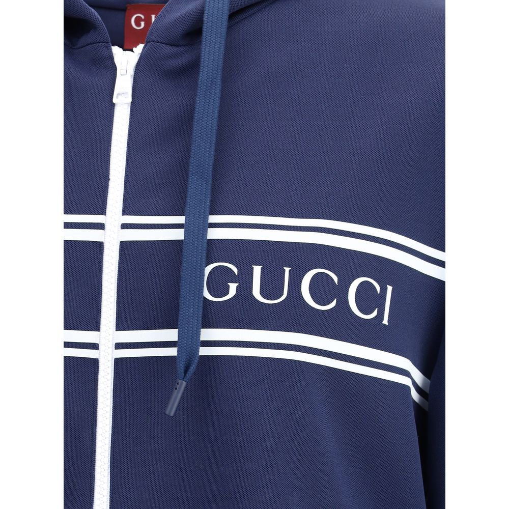 Blue Polyester Sweatshirt