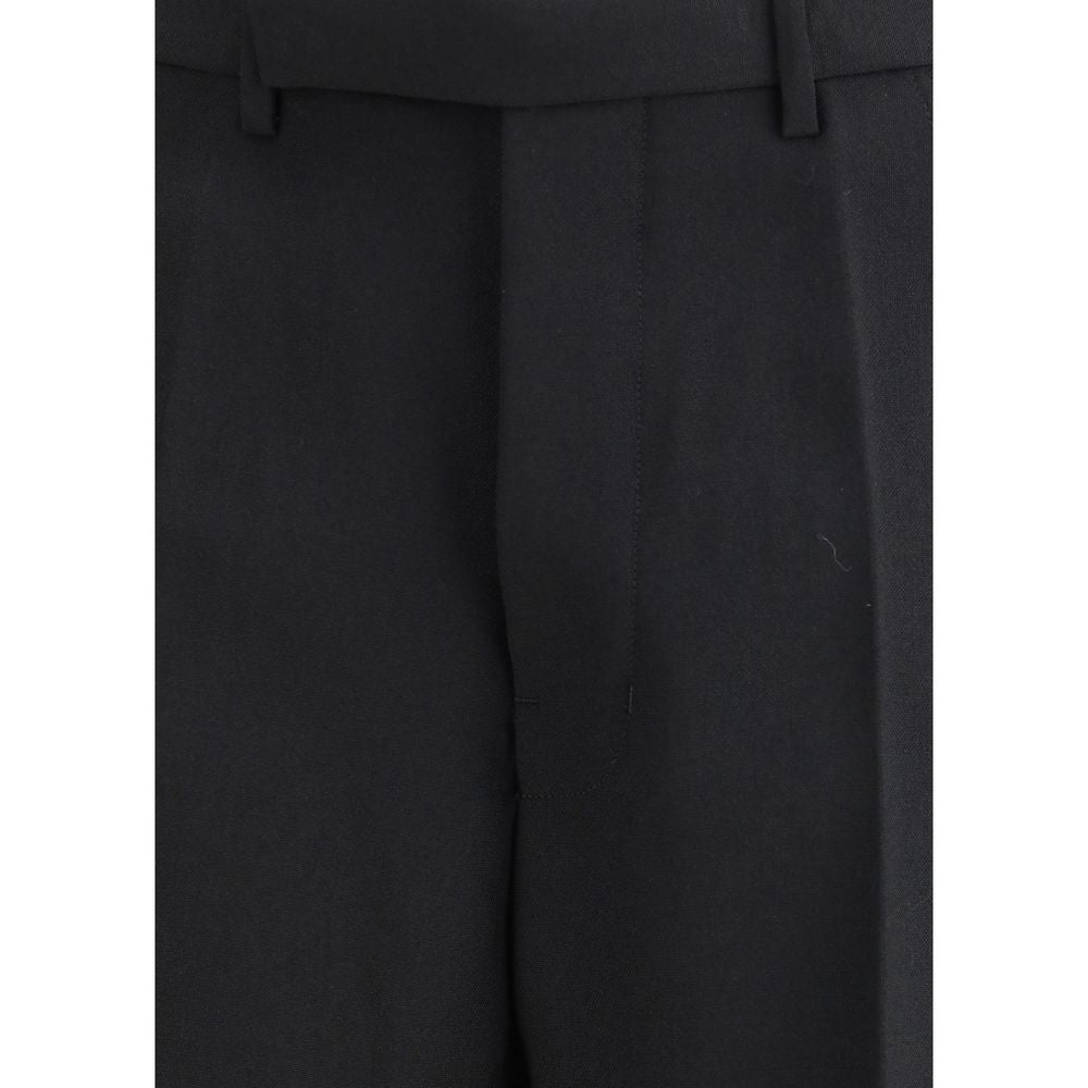 Black Fleece Wool Dress Pants