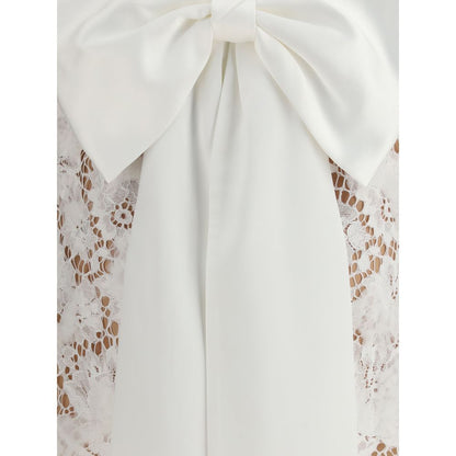 Short satin Dress with lace bow