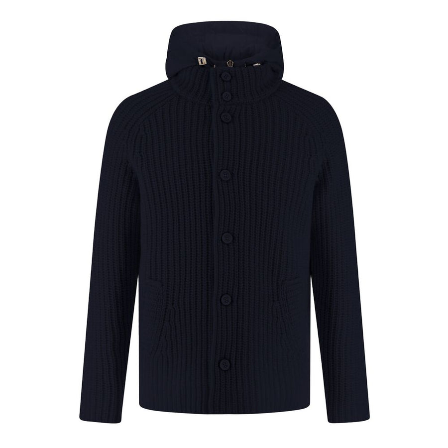 Blue Wool Men Bomber Jacket