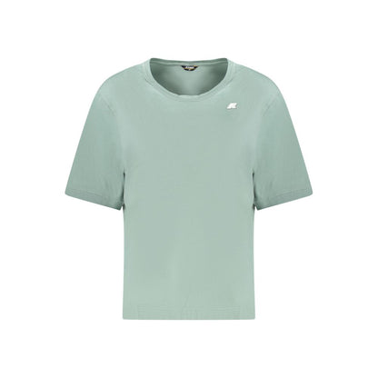 Green Cotton Women T-Shirt