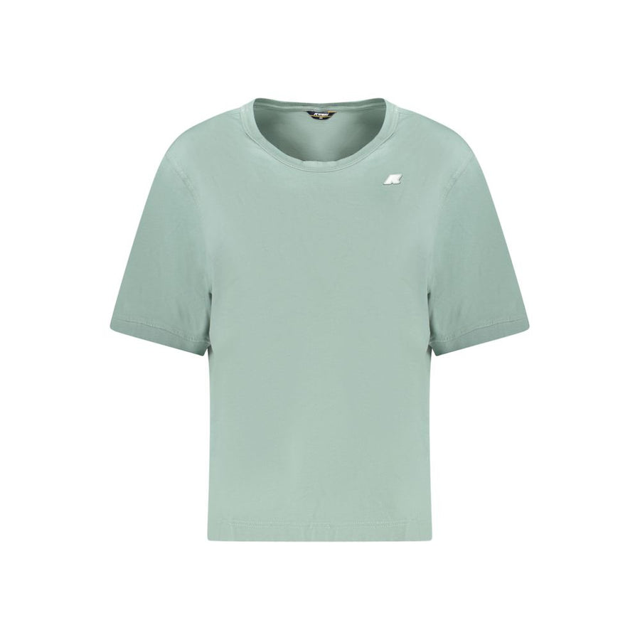Green Cotton Women T-Shirt