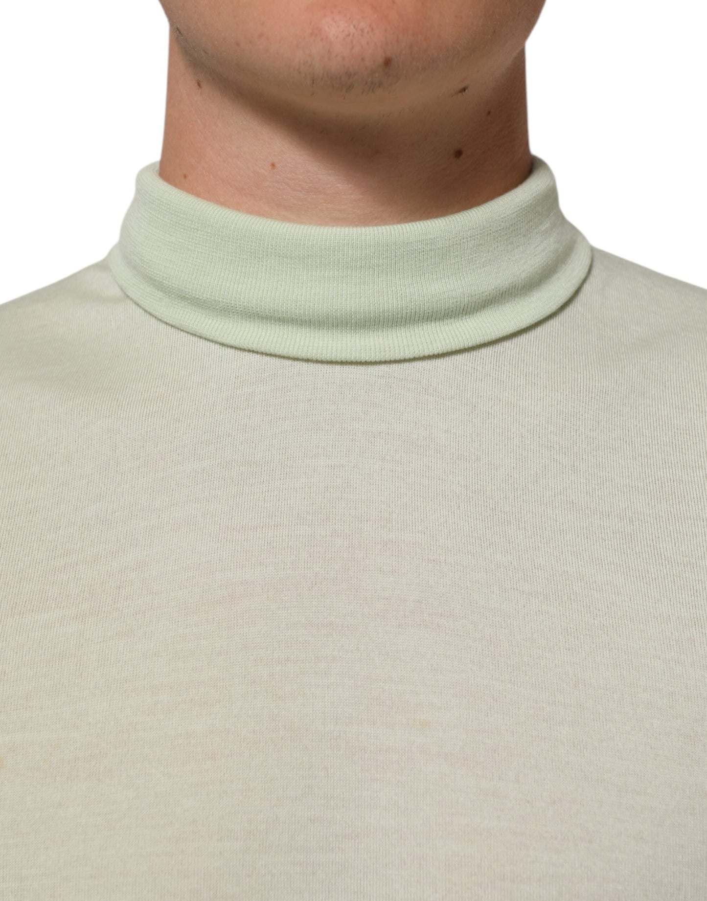Light Green Logo TurtleNeck Pullover Sweater