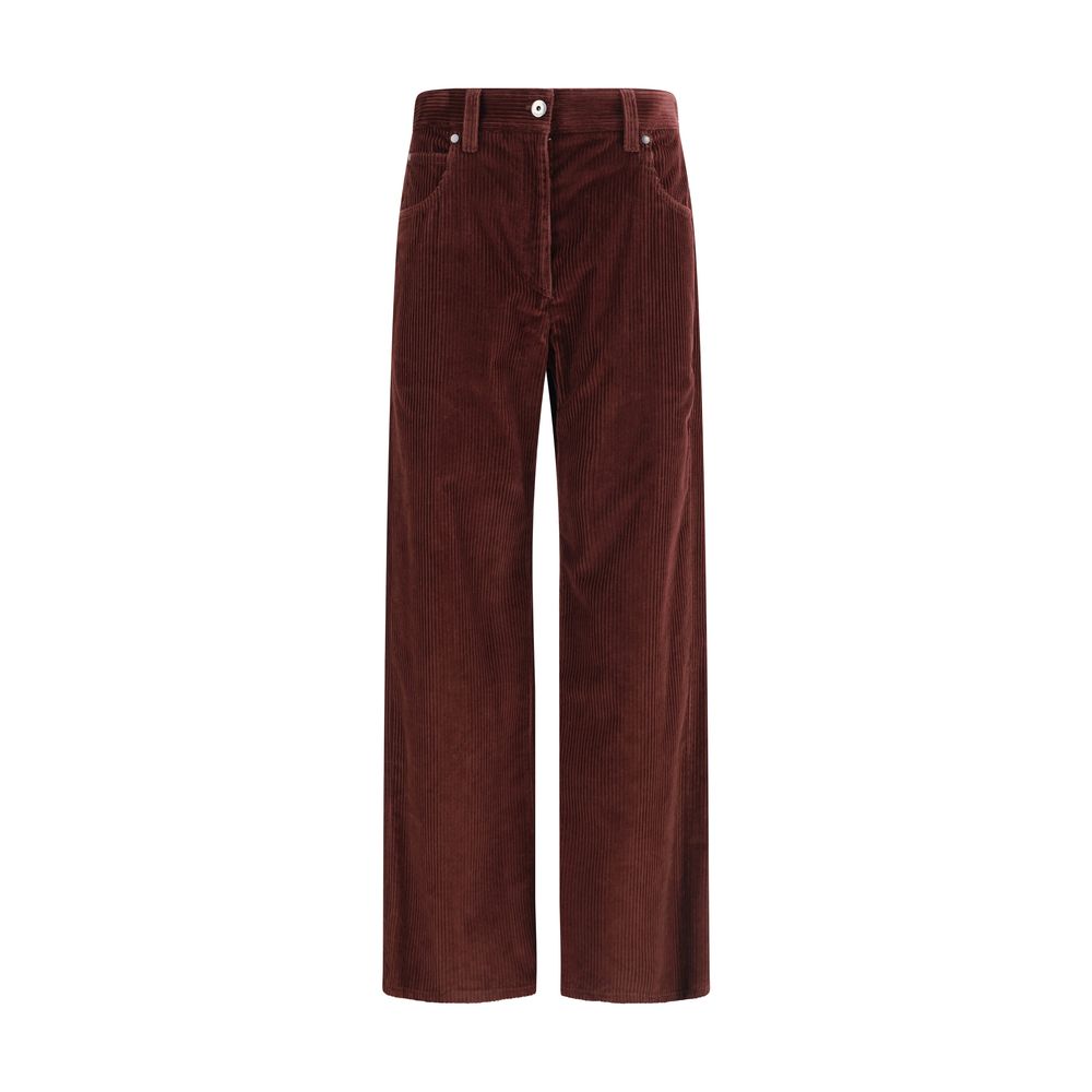Straight Velvet Trousers