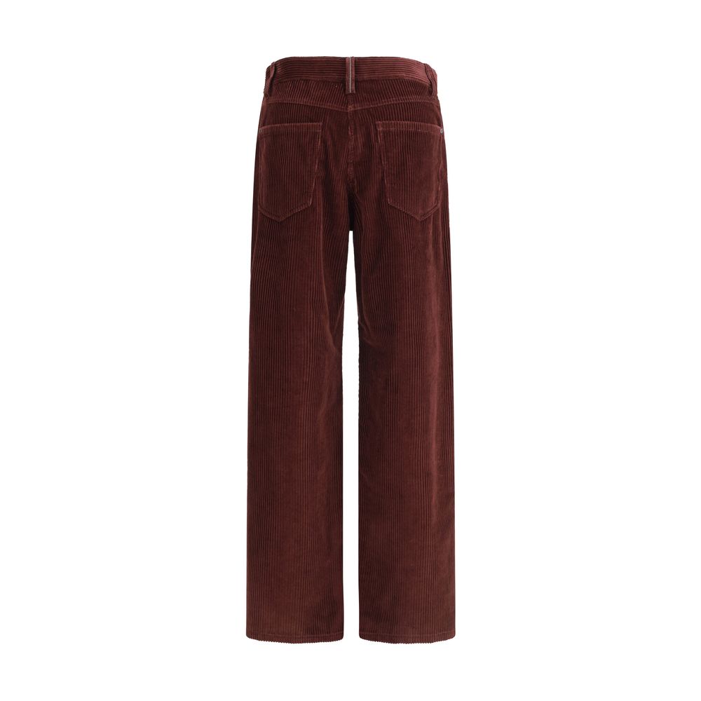 Straight Velvet Trousers