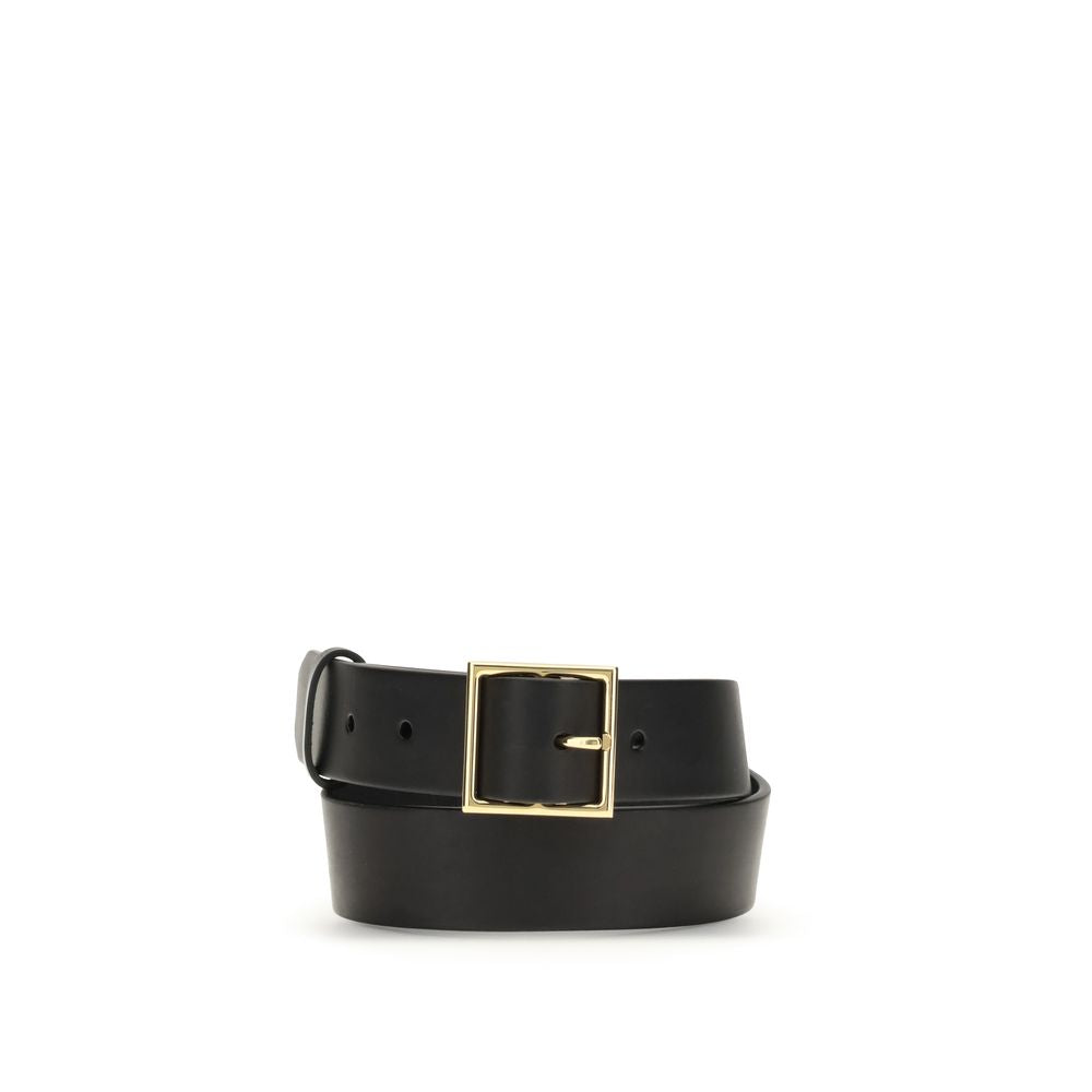 Black Leather Regular Belt