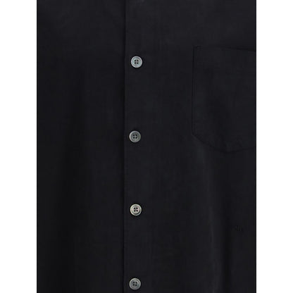 Black Cotton Dress Shirt