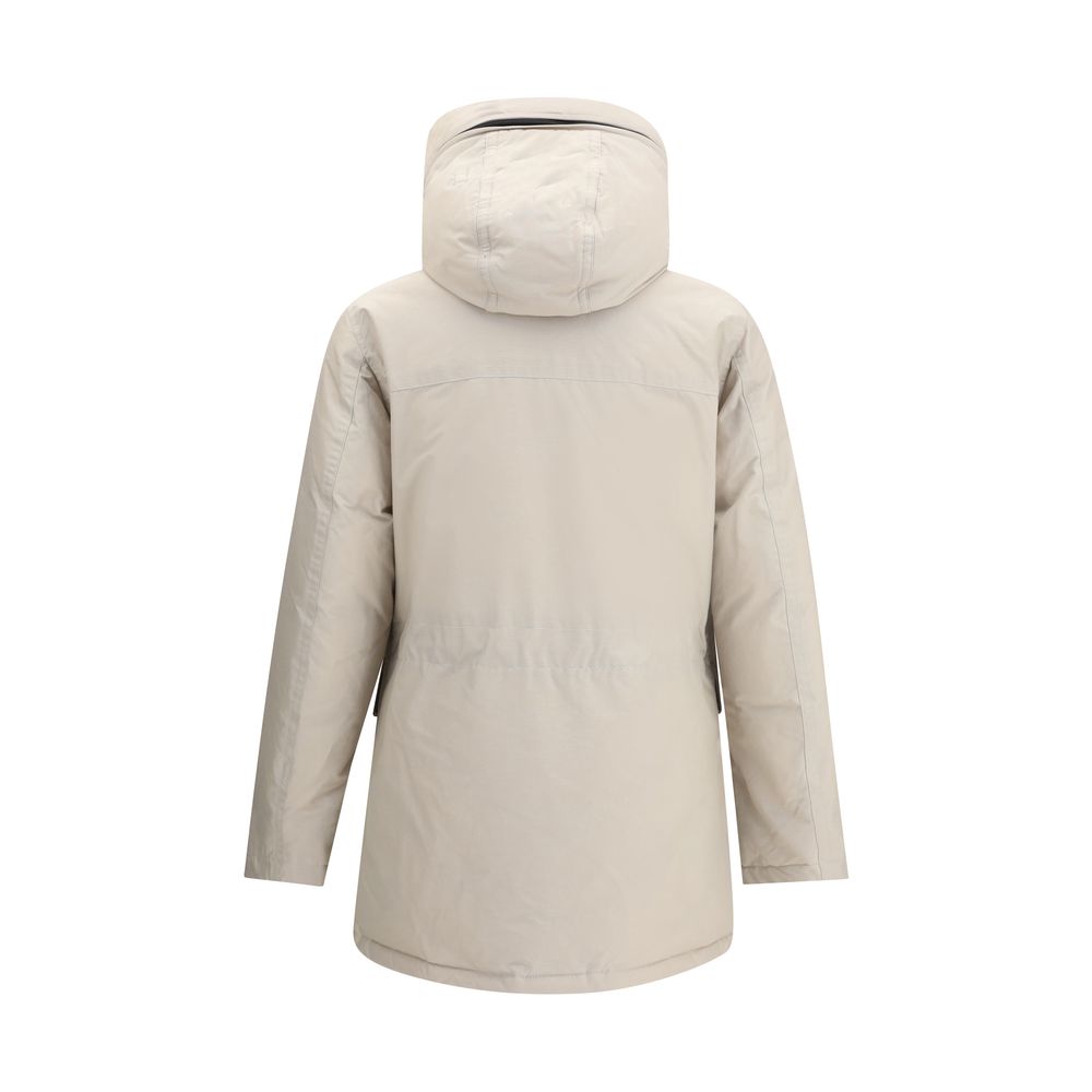 Beige Cotton Parka