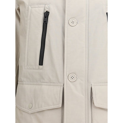 Beige Cotton Parka