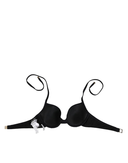 Black Underwire Push Up Balconette Bra Underwear