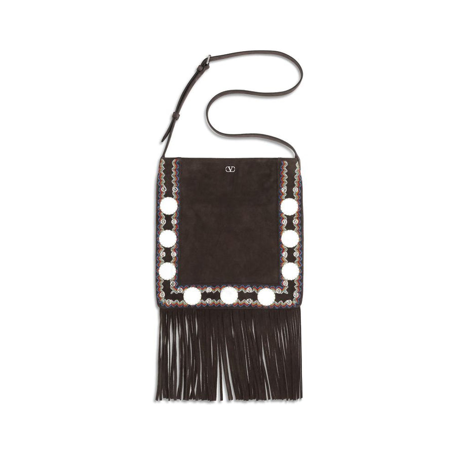 Brown Suede Leather Shoulder Bag