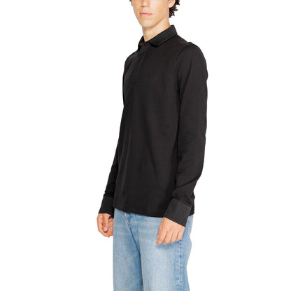 Black Cotton Long Sleeve T-Shirt
