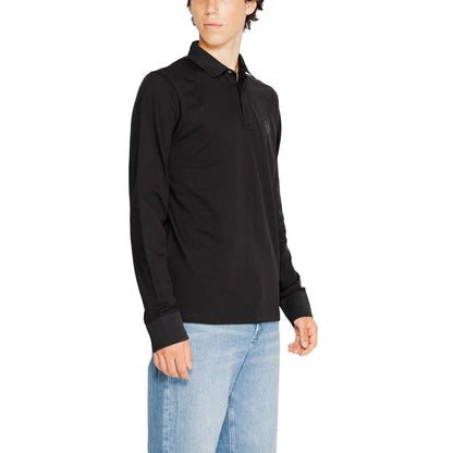 Black Cotton Long Sleeve T-Shirt