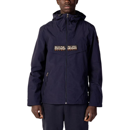 Blue Polyester Shell Jacket