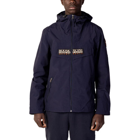 Blue Polyester Shell Jacket
