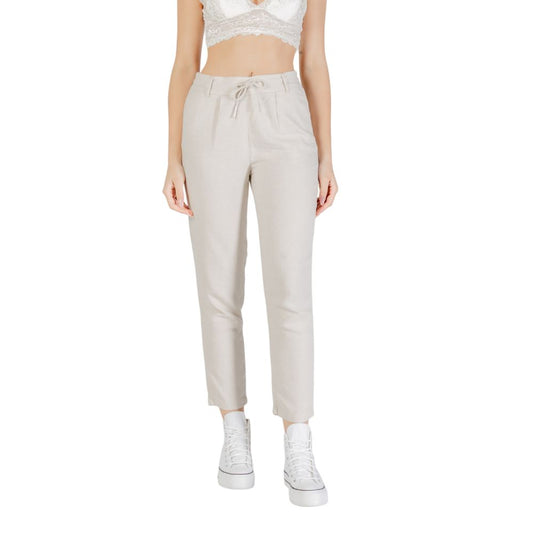 Bicolor Linen Casual Pants
