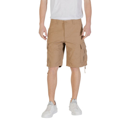 Beige Cotton Bermuda Shorts