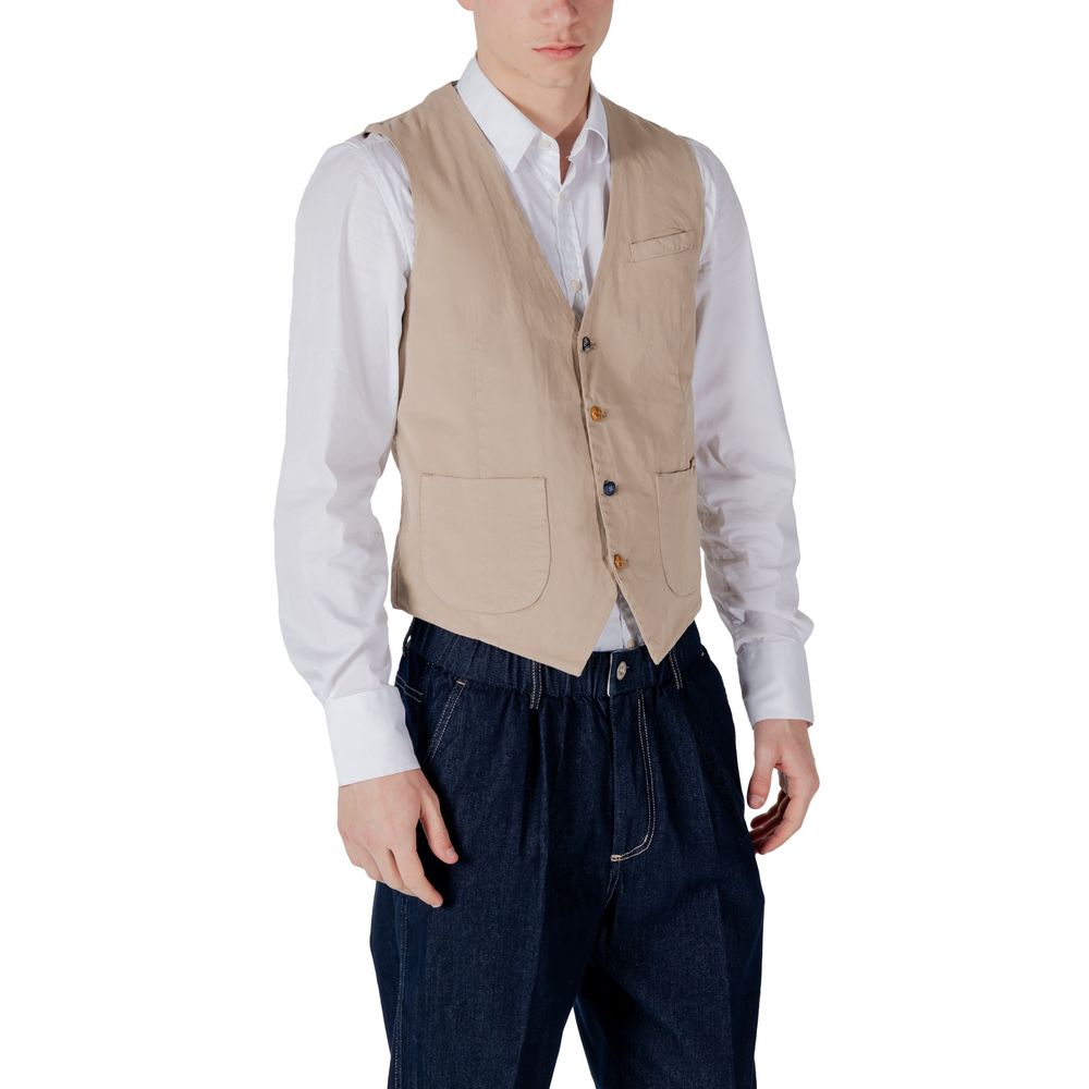 Beige Cotton Waistcoat