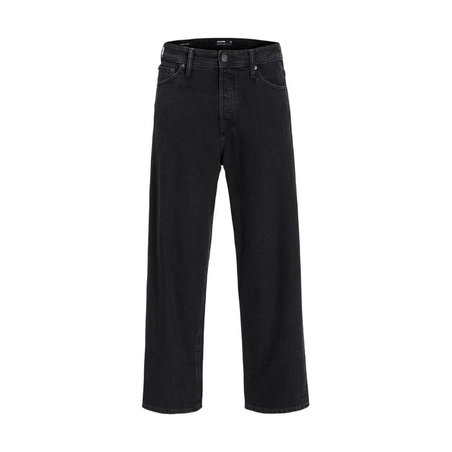 Black Cotton Relaxed Fit Jeans