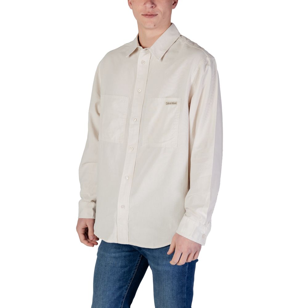 Beige Recycled Cotton Shirt