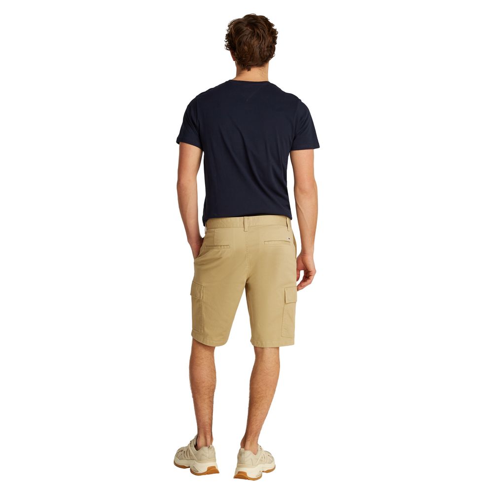 Beige Cotton Bermuda Shorts
