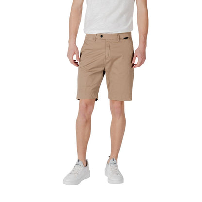 Beige Cotton Bermuda Shorts