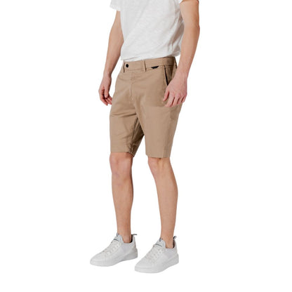 Beige Cotton Bermuda Shorts