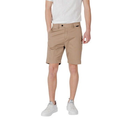 Beige Cotton Bermuda Shorts