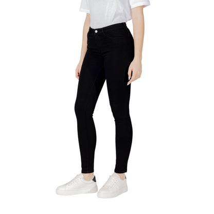 Black Cotton Skinny Jeans