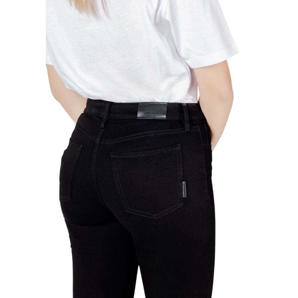 Black Cotton Skinny Jeans