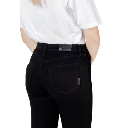 Black Cotton Skinny Jeans