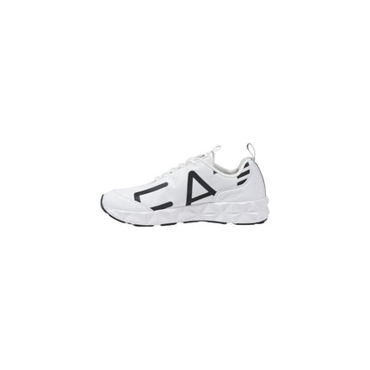 Black And White Polyester Athletic Sneakers