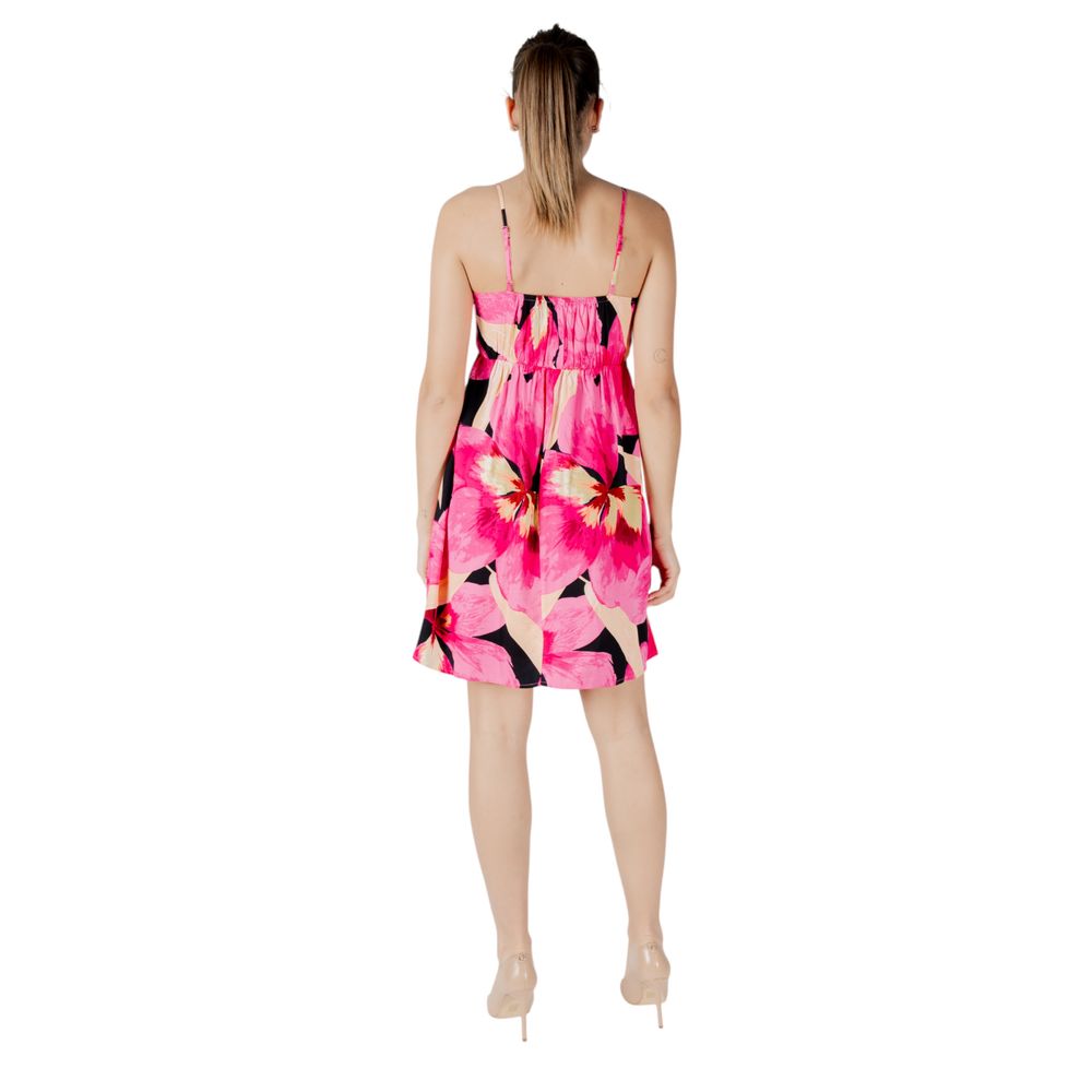 Pink Viscose Short Dress