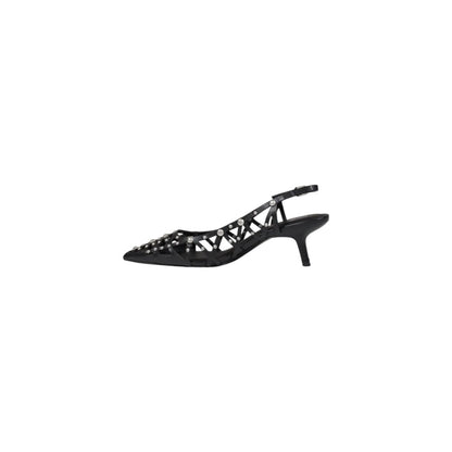 Black Leather High Heel Pumps