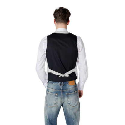Black Linen Waistcoat