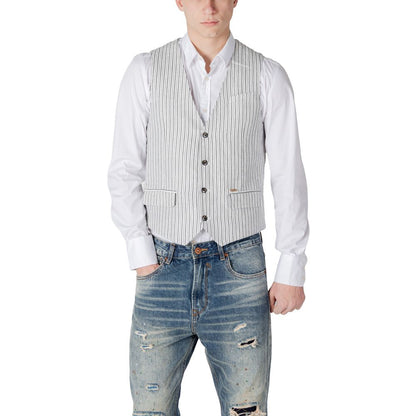Black Linen Waistcoat