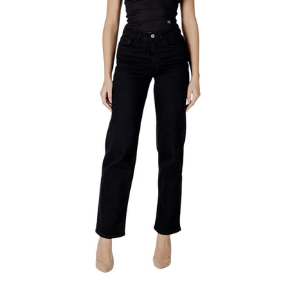 Black Cotton Relaxed Fit Jeans