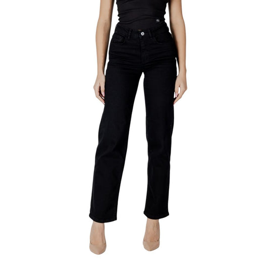 Black Cotton Relaxed Fit Jeans