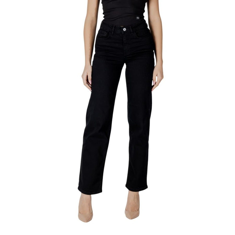 Black Cotton Relaxed Fit Jeans