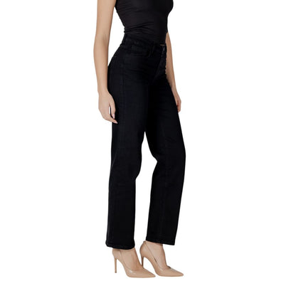 Black Cotton Relaxed Fit Jeans