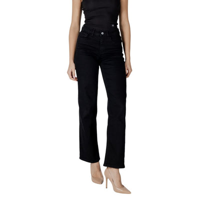 Black Cotton Relaxed Fit Jeans