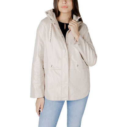 Beige Cotton Parka