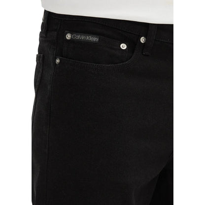 Black Cotton Bermuda Shorts