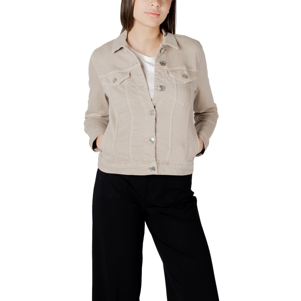 Beige Cotton Jackets & Coat